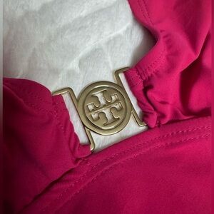 Tory Burch Logo Pink one piece swimsuit